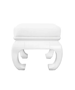 Worlds Away Claudia Stool White