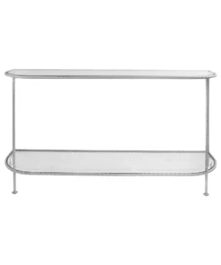 Worlds Away Chauncey Console Silver Leaf