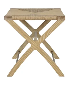Worlds Away Conan Stool Cerused Oak