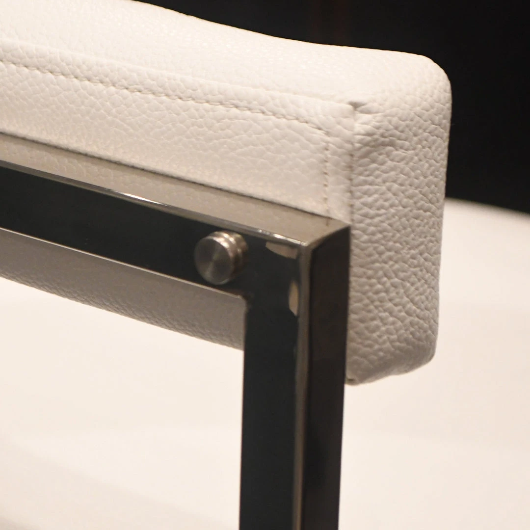 Worlds Away Donovan Bar Stool White Vinyl And Nickel 4 Worlds Away Donovan Bar Stool White Vinyl And Nickel