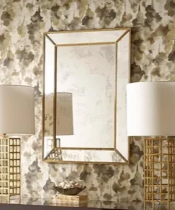 Worlds Away Dion Antique Gold Leaf Mirror