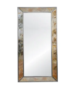 Worlds Away Dion Floor Mirror Silver Leaf