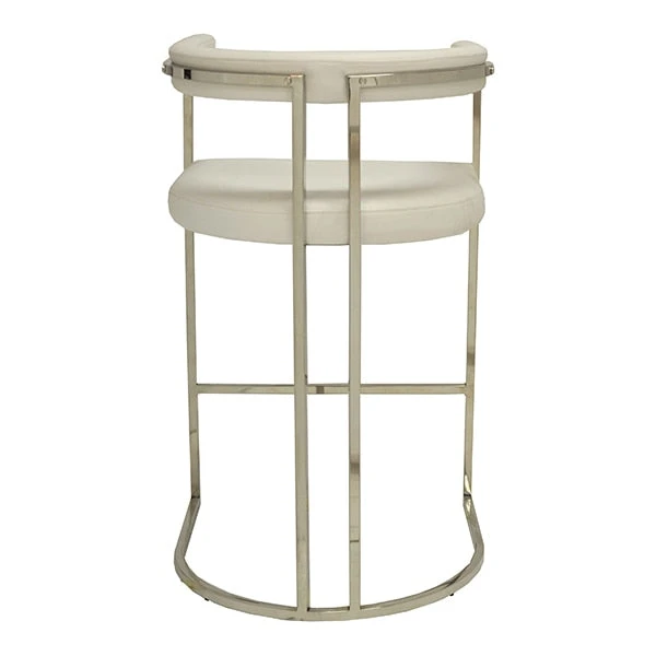 Worlds Away Donovan Bar Stool White Vinyl And Nickel 3 Worlds Away Donovan Bar Stool White Vinyl And Nickel