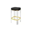 Worlds Away Dorsey Counter Stool Brass And Black Shagreen