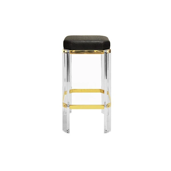 Worlds Away Dorsey Counter Stool Brass And Black Shagreen 3 Worlds Away Dorsey Counter Stool Brass And Black Shagreen
