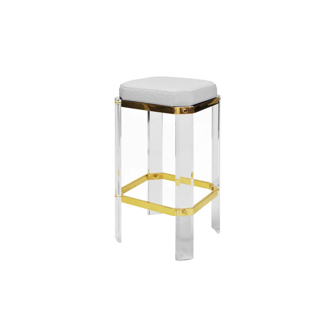 Worlds Away Dorsey Counter Stool Brass And White Ostrich 1 Worlds Away Dorsey Counter Stool Brass And White Ostrich