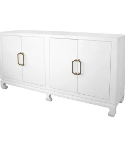 Worlds Away Drayton Four Door Buffet White