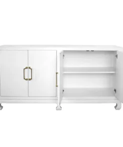 Worlds Away Drayton Four Door Buffet White