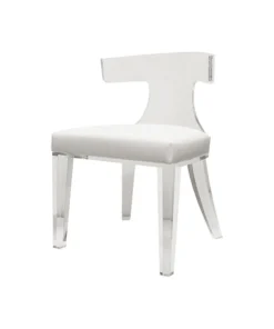 Worlds Away Duke Chair White