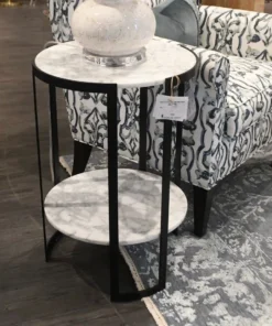 Worlds Away New Arrivals Edgar Side Table Black