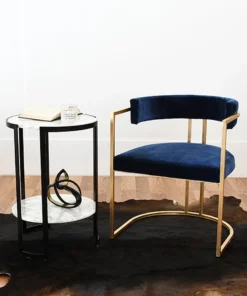 Worlds Away New Arrivals Edgar Side Table Black