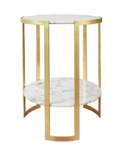 Worlds Away Edgar Side Table Gold Leaf