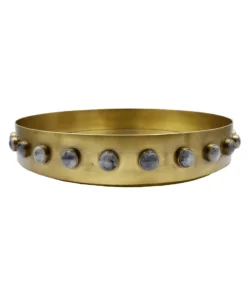 Worlds Away Edwin Round Brass Tray