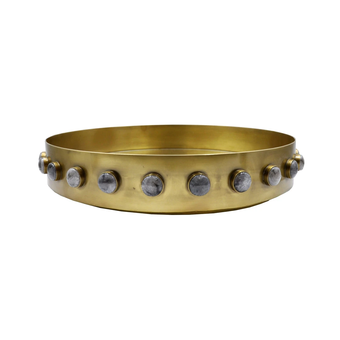Worlds Away Edwin Round Brass Tray 1 Worlds Away Edwin Round Brass Tray