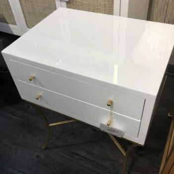 Worlds Away New Arrivals Elena Side Table White And Gold Leaf 2 Worlds Away New Arrivals Elena Side Table White And Gold Leaf