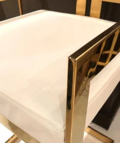 Worlds Away Emmett Counter Stool Brass And White New Arrivals