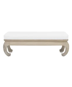 Worlds Away New Arrivals Ernest Bench Cerused Oak