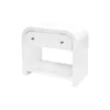 Worlds Away New Arrivals Esther Side Table White Lacquer
