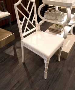 Worlds Away New Arrivals Fairfield Chair White Lacquer