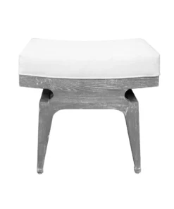 Worlds Away Fergie Stool Grey Cerused Oak