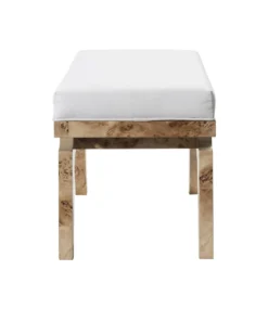 Worlds Away Fergie Stool Burl Wood
