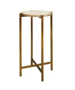 Worlds Away Fitz Cigar Table Antique Brass And Grey Faux Shagreen New Arrivals