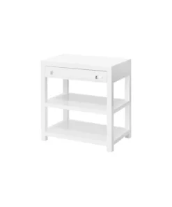 Worlds Away Garbo Side Table White Lacquer