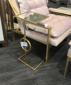 Worlds Away Georgia Cigar Table Gold Leaf