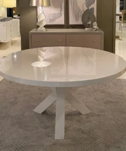 Worlds Away Greer Dining Table White Lacquer