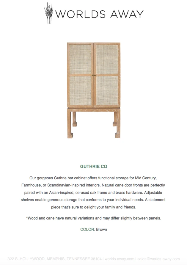 Worlds Away New Arrivals Guthrie Bar Cabinet Cerused Oak 7 Worlds Away New Arrivals Guthrie Bar Cabinet Cerused Oak