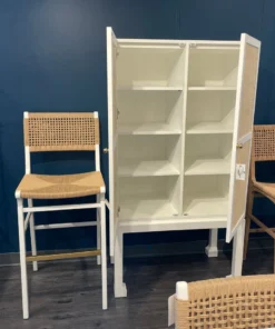 Worlds Away Guthrie Bar Cabinet White