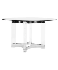 Worlds Away Hendrix Acrylic Dining Table Nickel New Arrivals