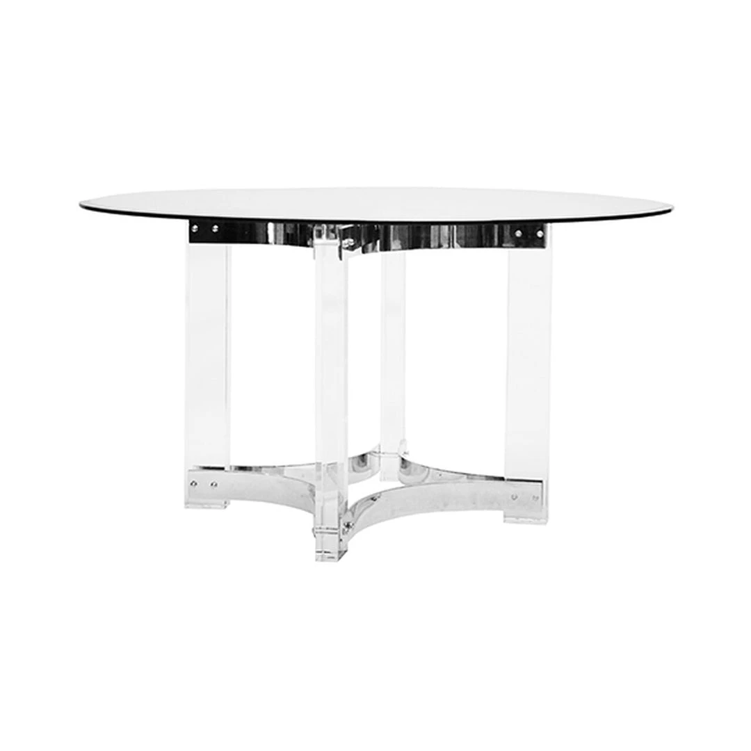 Worlds Away Hendrix Acrylic Dining Table Nickel New Arrivals 1 Worlds Away Hendrix Acrylic Dining Table Nickel New Arrivals