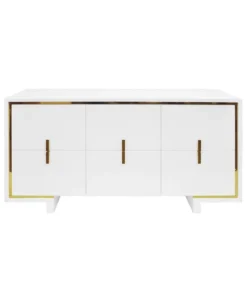 Worlds Away New Arrivals Holden Six Drawer Chest White