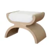 Worlds Away New Arrivals Janna Stool Cerused Oak