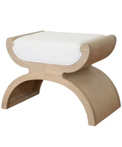Worlds Away New Arrivals Janna Stool Cerused Oak