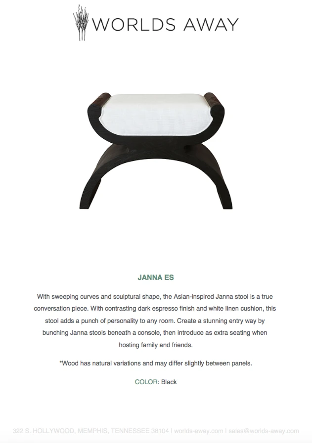 Worlds Away Janna Stool Espresso New Arrivals 7 Worlds Away Janna Stool Espresso New Arrivals