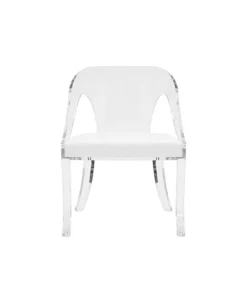 Worlds Away New Arrivals Jolie Chair White Linen