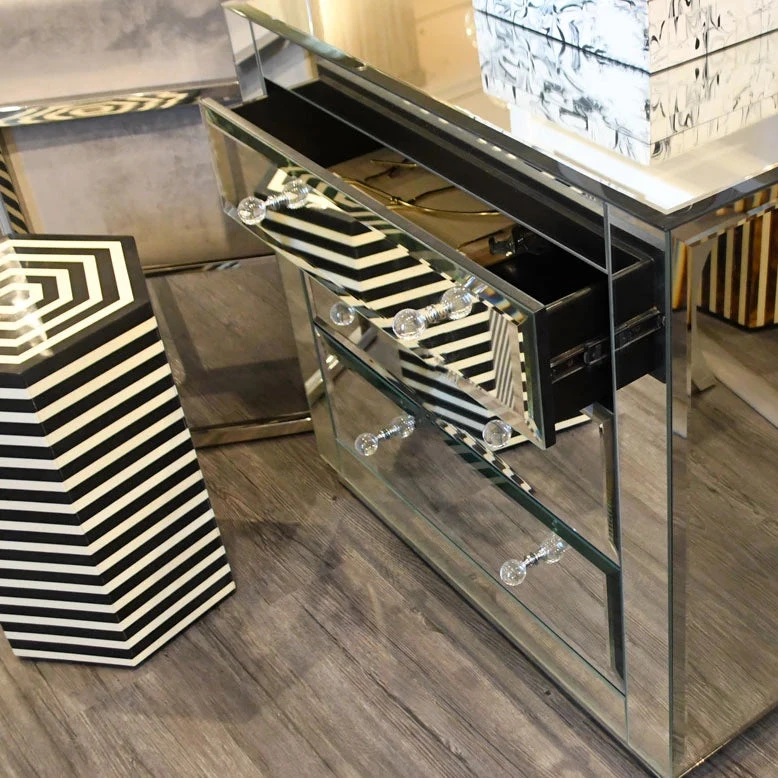 Worlds Away Katie 3 Drawer Chest Mirror 2 Worlds Away Katie 3 Drawer Chest Mirror