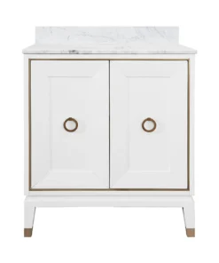 Worlds Away Larson Vanity White