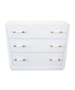 Worlds Away New Arrivals Liam Chest White Lacquer