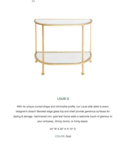 Worlds Away New Arrivals Louie Side Table Gold Leaf 11 Worlds Away New Arrivals Louie Side Table Gold Leaf