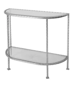 Worlds Away New Arrivals Louie Side Table Silver Leaf