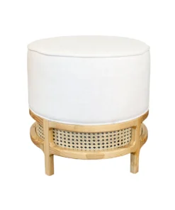 Worlds Away Lyanna Stool Pine And Cane New Arrivals
