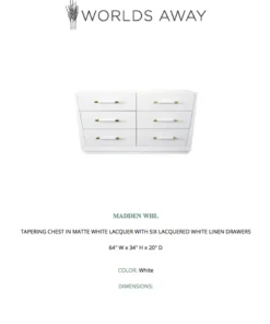 Worlds Away New Arrivals Madden Chest White 11 Worlds Away New Arrivals Madden Chest White