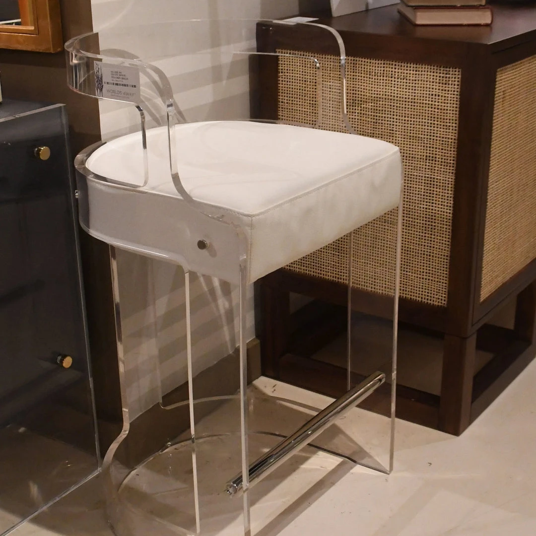 Worlds Away Malone Counter Stool White Vinyl New Arrivals 3 Worlds Away Malone Counter Stool White Vinyl New Arrivals