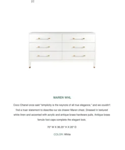 Worlds Away Maren Chest White Linen 5 Worlds Away Maren Chest White Linen