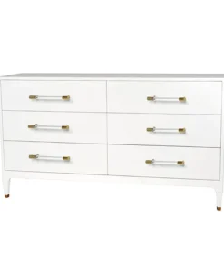Worlds Away Maren Chest White Linen