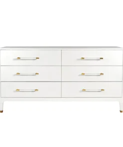Worlds Away Maren Chest White Linen