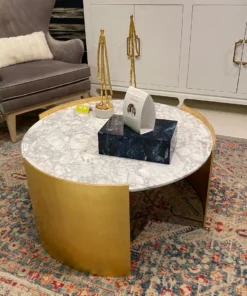 Worlds Away New Arrivals Montana Cocktail Table Gold Leaf